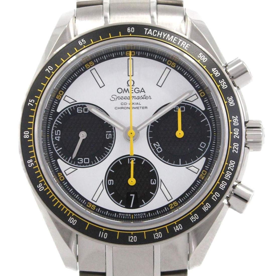 Omega Speedmaster Racing 326.30.40.50.04.001 Stainless Steel Automatic Watch: --- Catalog ---Category: SizeWrist Size: 20.5cm / 8.07''Case Diameter: 40mm / 1.57''Category: DesignType: WristwatchGender: MenColor (Dial): Black, WhiteMaterial (Band): Stainless steelMaterial (Case)