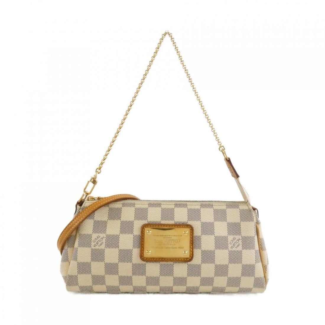 Louis Vuitton Damier Azur Eva N55214 Shoulder Bag: --- Catalog ---Category: SizeSize (HxWxD): 12cm x 26cm x 5cm / 4.72'' x 10.23'' x 1.96''Category: DesignType: Shoulder bagColor: AzurGender: WomenMaterial: Coated canvas Hardware Color: GoldCategory: