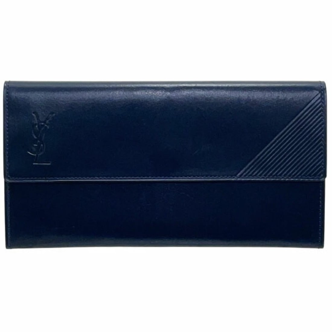 Yves Saint Laurent Bi-fold Long Wallet, Leather, Navy Blue, YVES SAINT LAURENT Wallet for Men, YSL: --- Catalog ---Category: SizeSize (HxWxD): 10cm x 18.8cm x 1.5cm / 3.93'' x 7.4'' x 0.59''Category: DesignType: Long wallet (bi-fold)Color: NavyGender: MenMaterial: Leather Category: GeneralBrand: