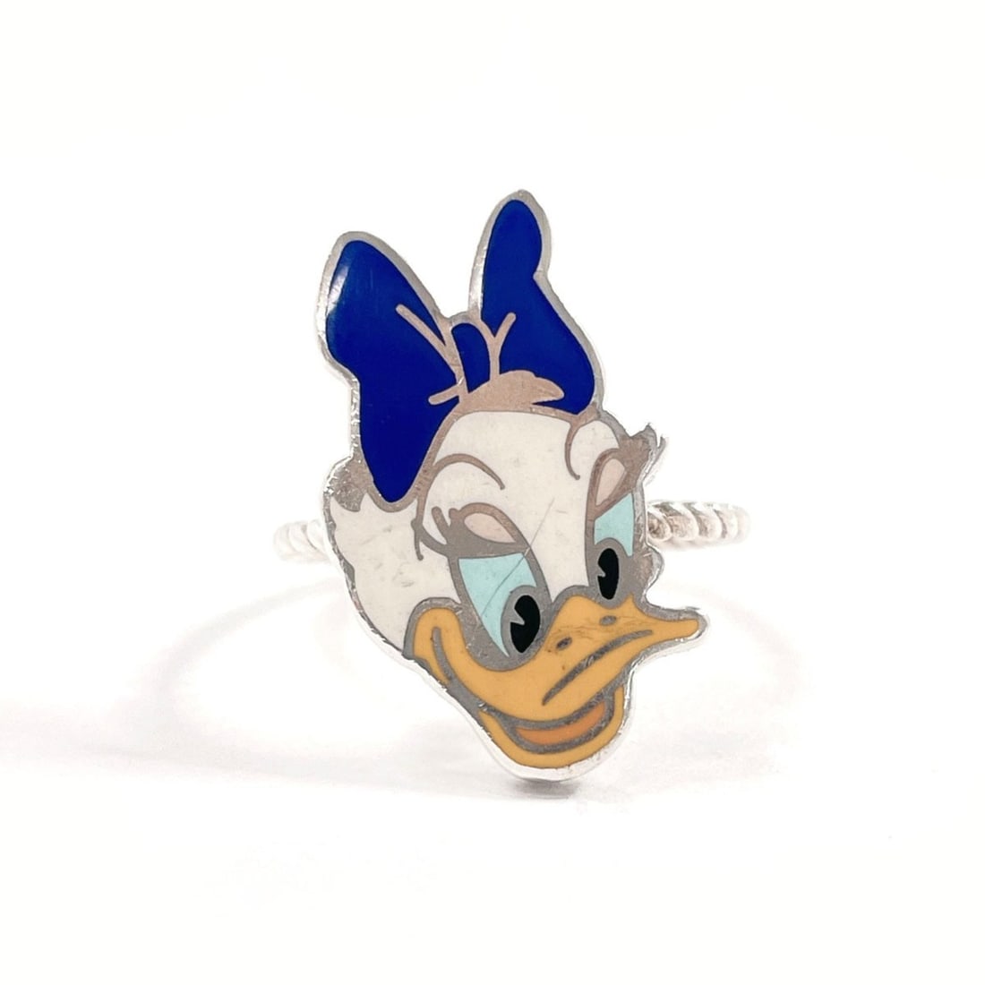 GUCCI Daisy Duck x Disney Collaboration Ring, Sterling Silver 925, Size 13.5cm, Women's.: --- Catalog ---Category: PackNumber in Pack: 1Category: SizeJP Size: 13.5US Size: 6.75Category: DesignType: Band ringColor: SilverGender: WomenMaterial: Silver 925Category: GeneralBrand: GucciCountry