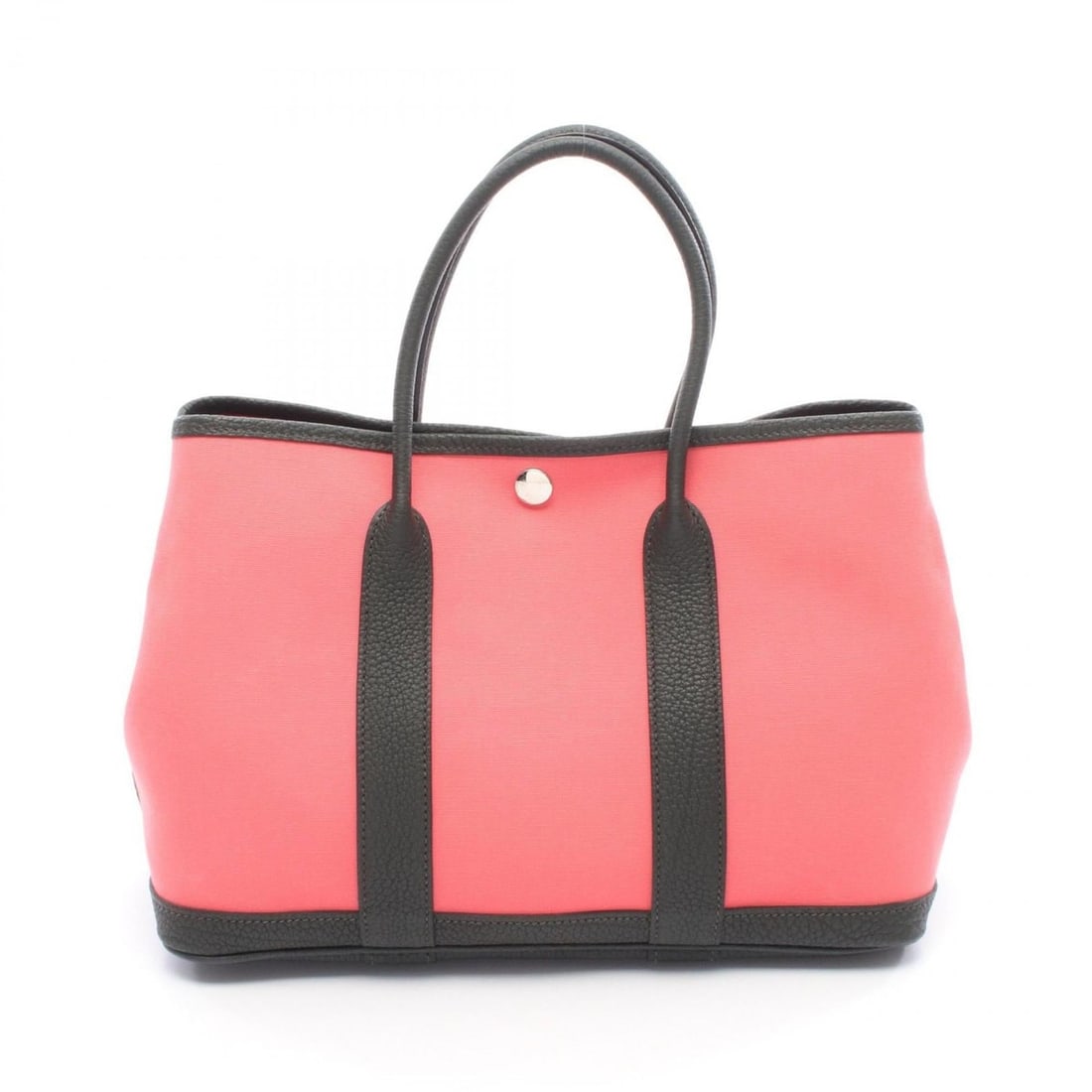 Hermes Garden Party TPM Tote Bag Handbag Canvas Leather Toile Officier Negonda Women's Pink Green: --- Catalog ---Category: SizeSize (HxWxD): 21cm x 30cm x 14cm / 8.26'' x 11.81'' x 5.51''Category: DesignType: Handbag, Tote bagColor: Green, Pink, Rose azalee, Vert fonceGender: WomenMaterial: Toile