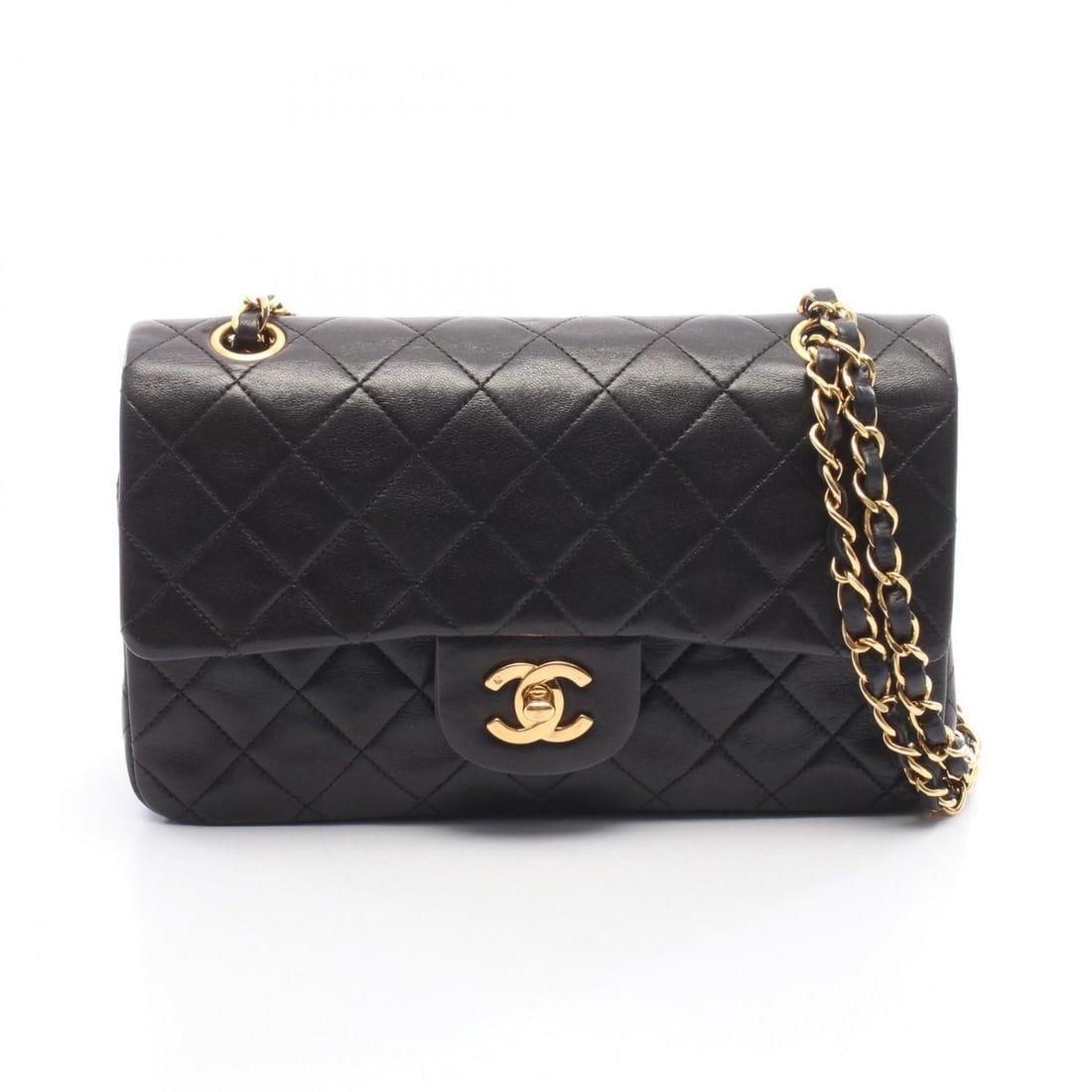 Chanel Matelassé Double Flap Shoulder Bag/Handbag, Lambskin Leather, Women's, Black: --- Catalog ---Category: SizeSize (HxWxD): 14cm x 23cm x 6cm / 5.51'' x 9.05'' x 2.36''Category: DesignType: Handbag, Shoulder bagColor: BlackGender: WomenMaterial: Leather Leather/Fur Type: LambskinC