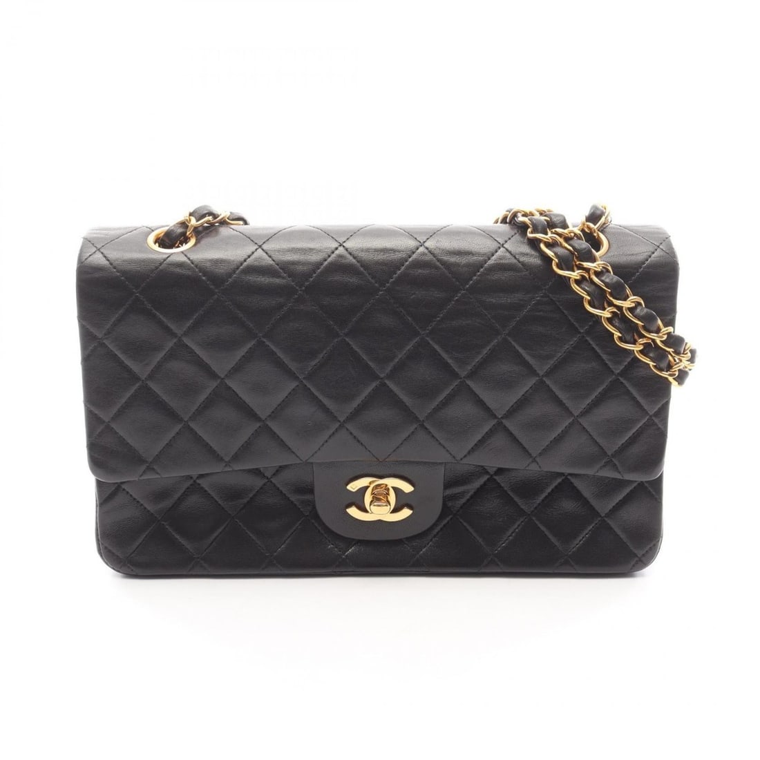Chanel Matelassé Double Flap Shoulder Bag/Handbag, Lambskin Leather, Women's, Black: --- Catalog ---Category: SizeSize (HxWxD): 16cm x 25cm x 6.5cm / 6.29'' x 9.84'' x 2.55''Category: DesignType: Handbag, Shoulder bagColor: BlackGender: WomenMaterial: Leather Leather/Fur Type: Lambski