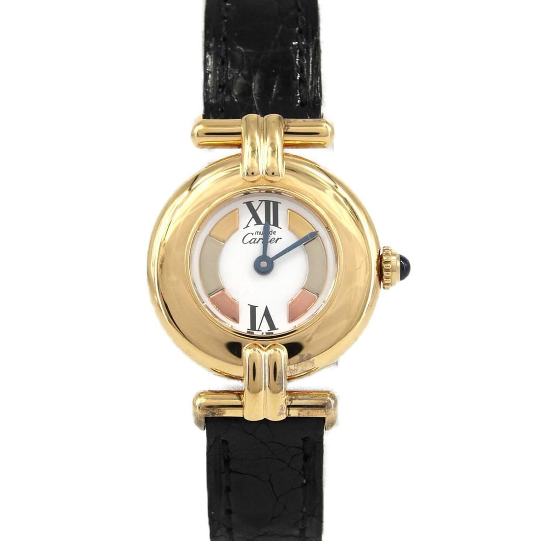 Cartier Must Colisée SM GP W1006654 Quartz Watch: --- Catalog ---Category: SizeCase Diameter: 24mm / 0.94''Category: DesignType: WristwatchColor: Gold, WhiteGender: WomenMaterial (Case): Gold platedCategory: GeneralMPN: W1006654Brand: CartierCategory