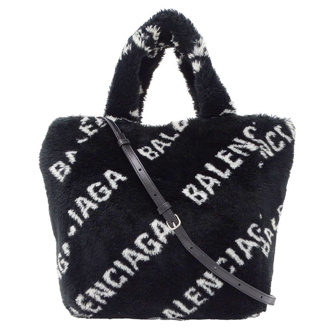 Balenciaga BALENCIAGA Women's Handbag, Brand Name Shoulder Bag, Everyday 2-way, Faux Fur, Black,: --- Catalog ---Category: SizeSize (HxWxD): 30cm x 26cm x 10cm / 11.81'' x 10.23'' x 3.93''Category: DesignType: Handbag, Shoulder bagColor: BlackGender: WomenMaterial: Faux fur Category: GeneralMPN: 5