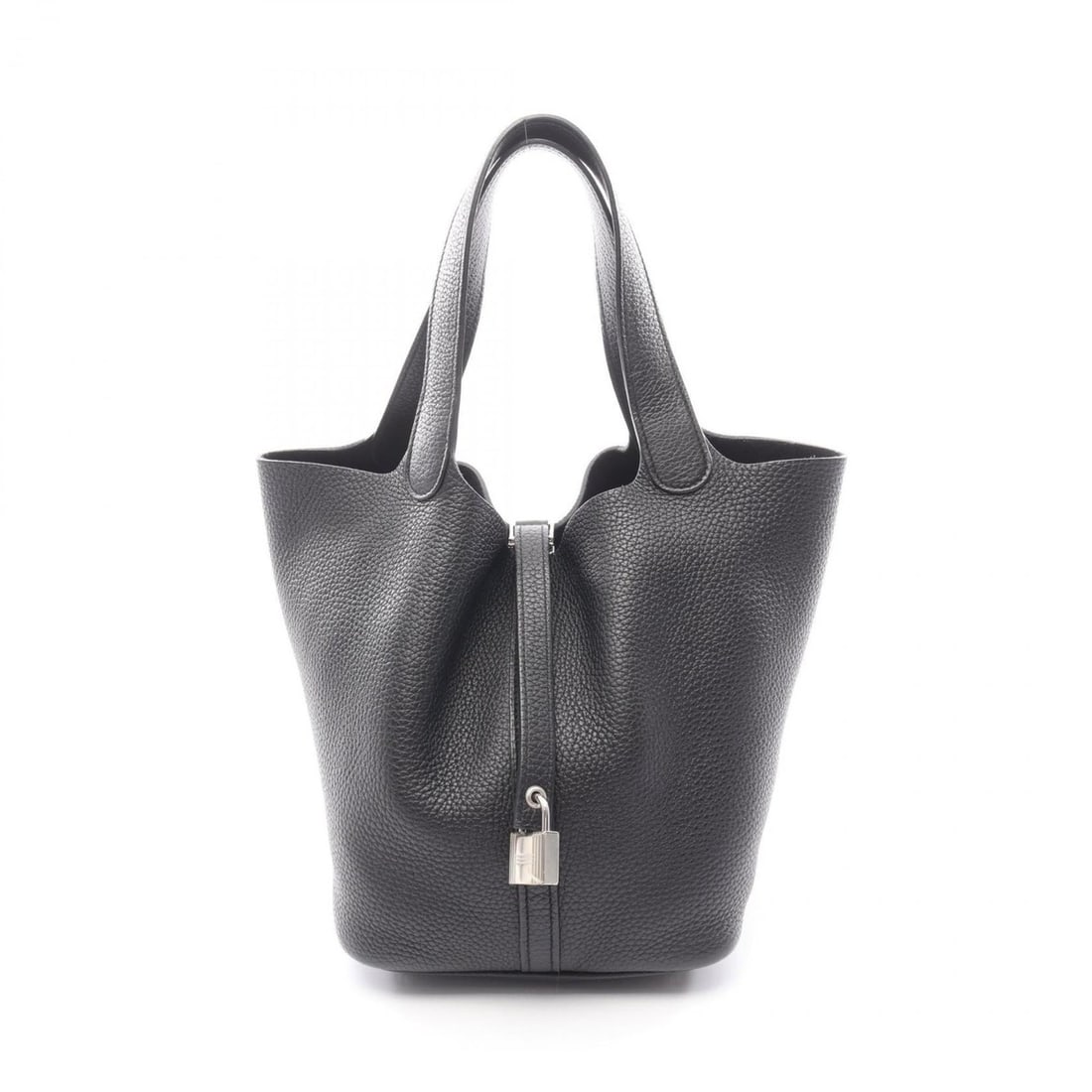 Hermes Picotin Lock MM Handbag, Leather, Taurillon Clemence Women's, Black: --- Catalog ---Category: SizeSize (HxWxD): 21cm x 22cm x 17cm / 8.26'' x 8.66'' x 6.69''Category: DesignType: HandbagColor: BlackGender: WomenMaterial: Taurillon clemence leather Category: GeneralBran