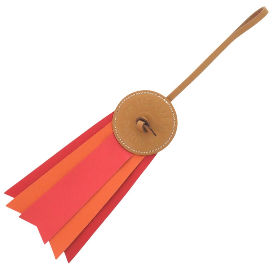 Unused Hermes Paddock Flott Accessory Bag Charm Leather Agneau Milo Natural Sable Brown Red Orange: --- Catalog ---Category: DesignType: Handbag charmColor: Brown, Natural sable, Orange, Red colorGender: Women,MenMaterial: Agneau MiloCategory: GeneralBrand: HermesCountry of Origin: France--- Item Li