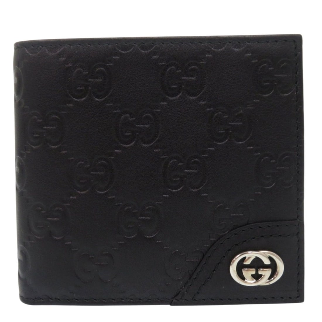 Unused Gucci Guccissima 181671 2184 Silver Hardware Leather Black Bi-fold Wallet 1712GUCCI: --- Catalog ---Category: SizeSize (HxWxD): 10cm x 11cm x 2.5cm / 3.93'' x 4.33'' x 0.98''Category: DesignType: Wallet (bi-fold)Color: BlackGender: WomenMaterial: Leather Category: GeneralMPN: 181671 2