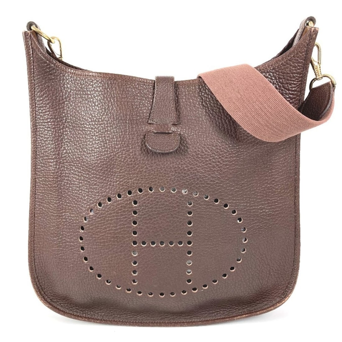 HERMES Evelyne 1 GM Bag, Crossbody Shoulder Togo Leather, Men's and Women's, Cacao Brown: --- Catalog ---Category: SizeSize (HxWxD): 29cm x 32cm x 8.5cm / 11.41'' x 12.59'' x 3.34''Category: DesignType: Shoulder bagColor: BrownGender: Men,WomenMaterial: Togo leather Category: GeneralBrand: