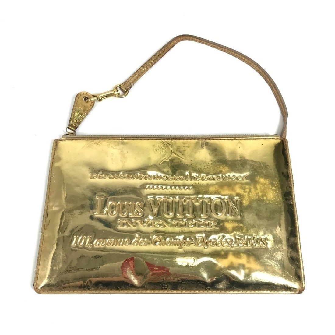 LOUIS VUITTON M95278 Monogram Miroir Pochette Plat Handbag Pouch Shoulder Bag Clutch 2-Way Leather: --- Catalog ---Category: SizeSize (HxWxD): 15cm x 23.5cm / 5.9'' x 9.25''Category: DesignType: Clutch bag, Handbag, Pochette, Pouch, Shoulder bagColor: GoldGender: Men,WomenMaterial: Monogram Miroir C