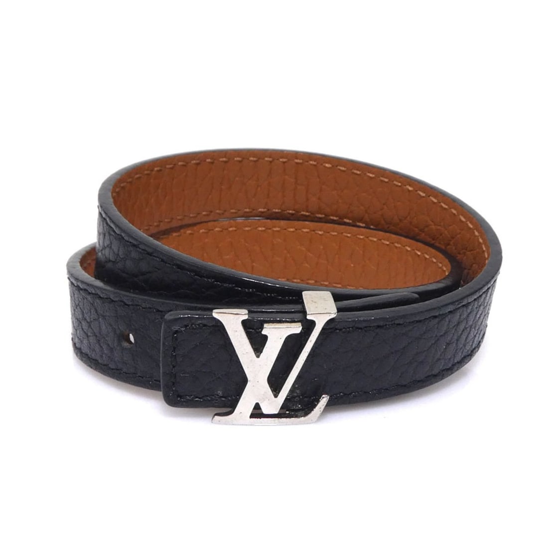Louis Vuitton LOUIS VUITTON Bracelet Braslet LV Leather Metal Black Men's Women's M6018E Free: --- Catalog ---Category: SizeLength: 17.5cm / 6.88''Category: DesignType: Charm braceletColor: BlackGender: Men,WomenMaterial: Leather, MetalCategory: GeneralMPN: M6018EBrand: Louis VuittonCountry of