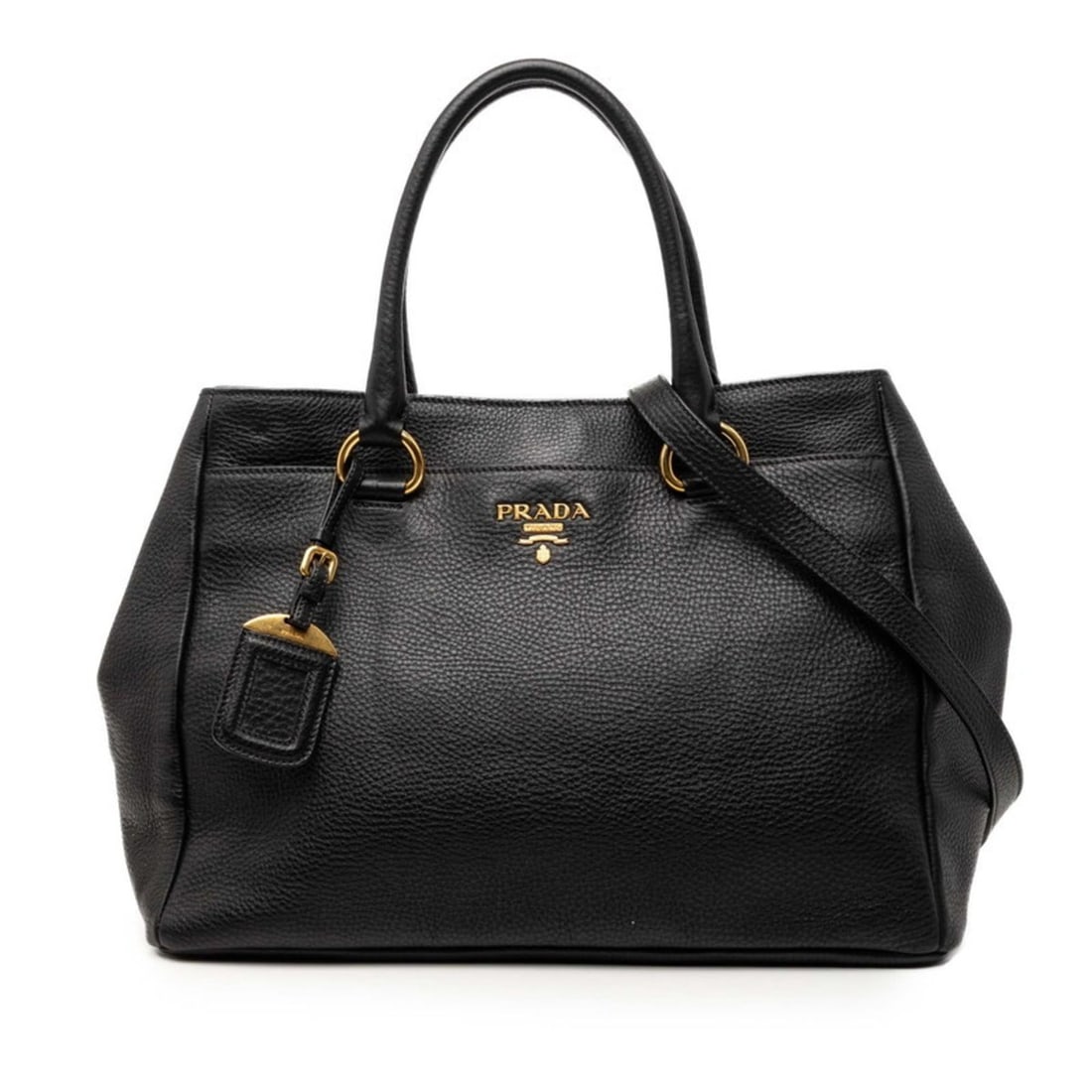 Prada Handbag Shoulder Bag 2WAY Black Vitello Daino Leather Women's PRADA: --- Catalog ---Category: SizeSize (HxWxD): 27.5cm x 37cm x 20cm / 10.82'' x 14.56'' x 7.87''Category: DesignType: Handbag, Shoulder bagColor: BlackGender: WomenMaterial: Leather Category: GeneralBrand