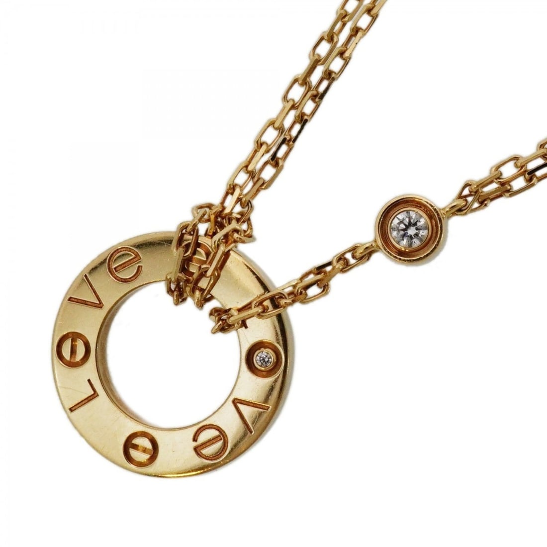 Cartier Love Circle Necklace, 1PD (18K Yellow Gold), Diamond, Ladies': --- Catalog ---Category: SizeNeck Circumference: 38.5 cm - 41.5 cm / 15.15'' - 16.33''Category: DesignStone: DiamondGender: WomenMaterial: Yellow gold (18K)Necklace Type: NecklaceCategory: GeneralBran