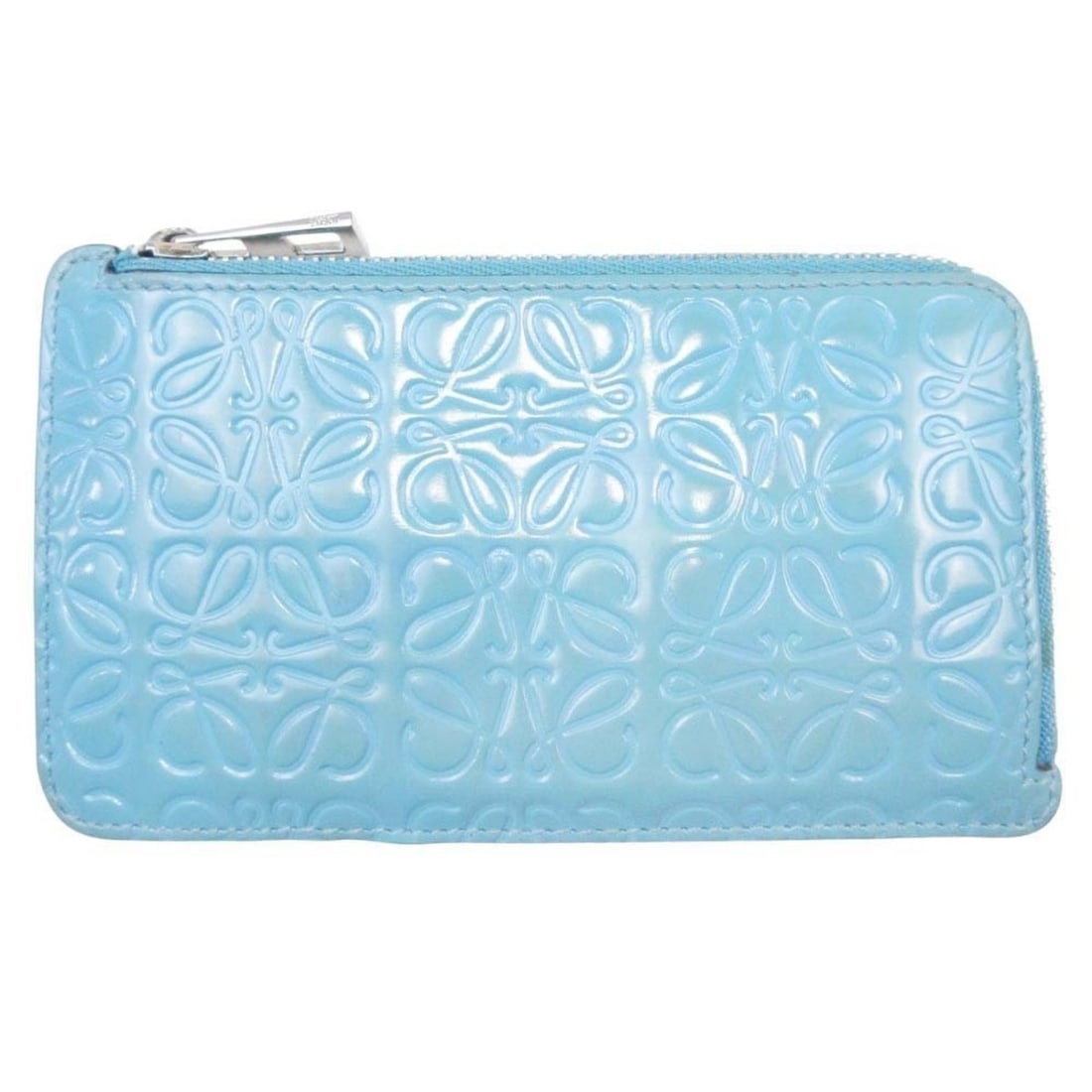 LOEWE Anagram L-shaped wallet/coin case/fragment case/coin purse/wallet/card case/patent: --- Catalog ---Category: DesignType: Card caseColor: Light blueGender: WomenCategory: GeneralBrand: LoeweCategory: Physical PropertiesSize (HxWxD): 7cm x 12.5cm / 2.75'' x 4.92''--- Item List ---Secti