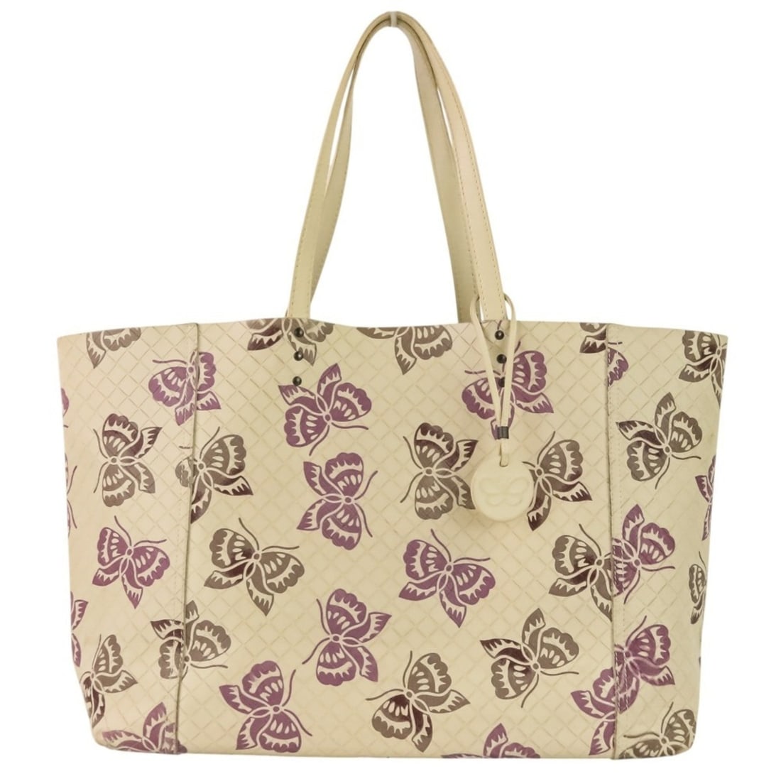 BOTTEGA VENETA Butterfly Intreccio Tote Bag, Beige, Women's: --- Catalog ---Category: SizeSize (HxWxD): 26cm x 44cm x 11cm / 10.23'' x 17.32'' x 4.33''Category: DesignType: Tote bagColor: Beige, Gray, PurpleGender: WomenMaterial: Leather Category: GeneralBrand: