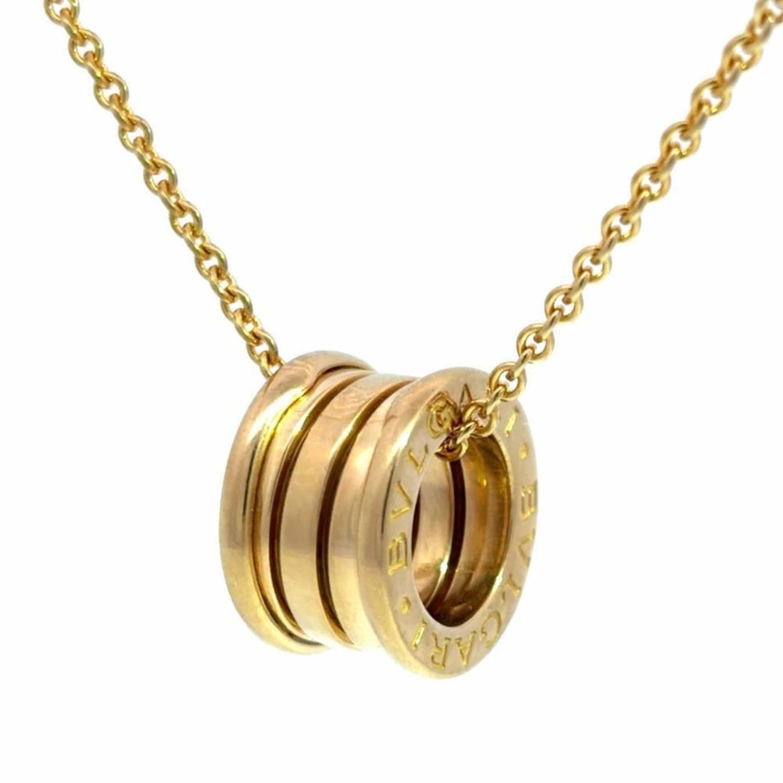 Bvlgari Bulgari B.zero1 Necklace, 18K Yellow Gold, 12.1g, Men's/Women's.: --- Catalog ---Category: SizePendant Size: 14mm x 9mm / 0.55'' x 0.35''Neck Circumference: 40 cm / 15.74''Category: DesignGender: Men,WomenMaterial: Yellow gold (18K)Necklace Type: NecklaceCategory: G