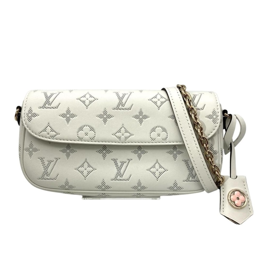 Louis Vuitton Wallet on Chain Ivy, 3-way leather wallet, M11299, white with gold hardware,: --- Catalog ---Category: SizeSize (HxWxD): 10cm x 22cm / 3.93'' x 8.66''Category: DesignType: Shoulder bagColor: WhiteGender: WomenMaterial: Leather Hardware Color: GoldCategory: GeneralMPN: M11299Bra