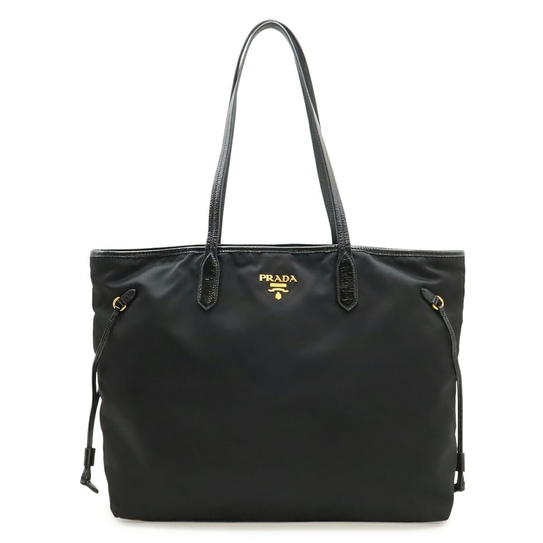 PRADA Prada Tote Bag Large Shoulder Nylon Enamel Patent Leather NERO Black: --- Catalog ---Category: SizeSize (HxWxD): 31.5cm x 37.5cm x 14cm / 12.4'' x 14.76'' x 5.51''Category: DesignType: Shoulder bag, Tote bagColor: Black, NeroGender: WomenMaterial: Nylon Category: Genera