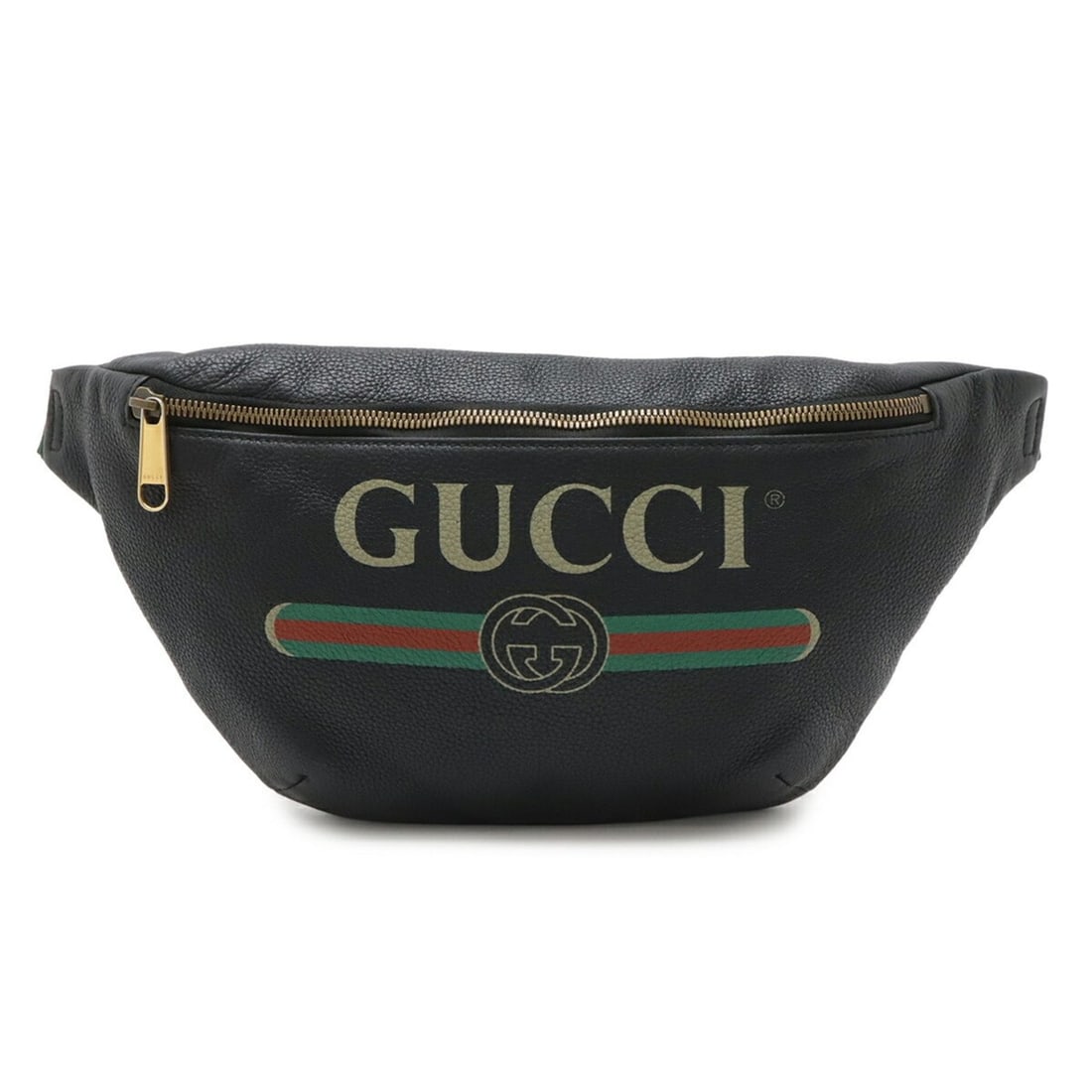 GUCCI Gucci Print Sherry Line Belt Bag Waist Pouch Body Leather Black Green Red 493869: --- Catalog ---Category: SizeSize (HxWxD): 18cm x 39.5cm x 5.5cm / 7.08'' x 15.55'' x 2.16''Category: DesignColor: BlackGender: MenMaterial: Leather Category: GeneralMPN: 493869Brand: GucciCountry of