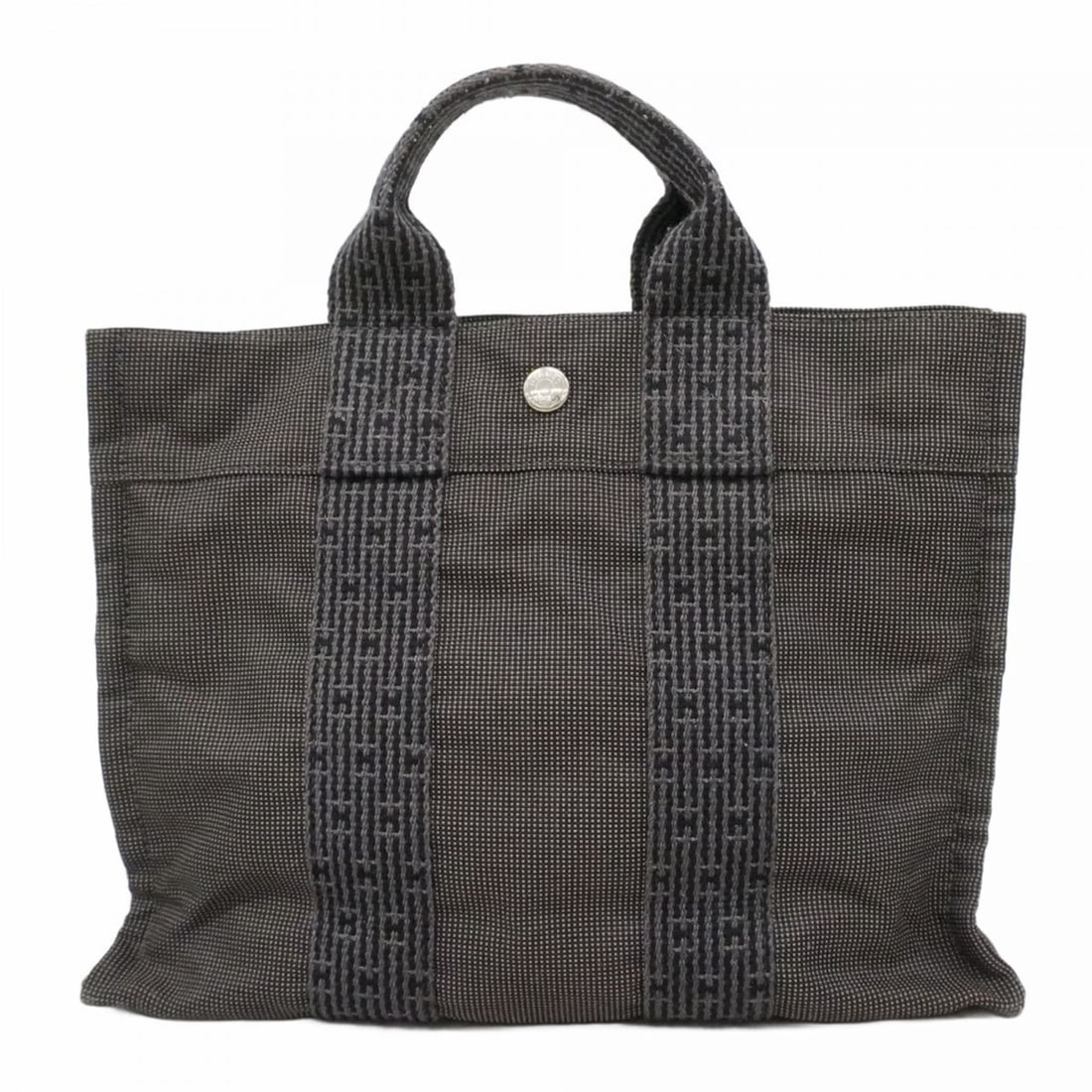 Hermes Herline PM Canvas Handbag, Black, Women's: --- Catalog ---Category: SizeSize (HxWxD): 24cm x 30cm x 8.5cm / 9.44'' x 11.81'' x 3.34''Category: DesignType: HandbagColor: BlackGender: WomenMaterial: Canvas Hardware Color: SilverCategory: General