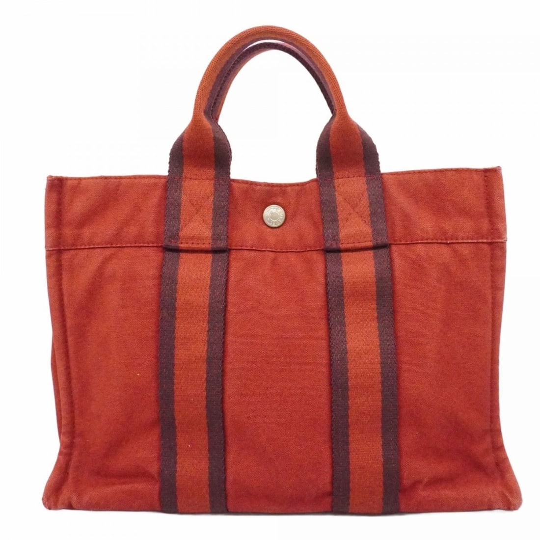 Hermes Fourre-Tout PM Canvas Handbag, Bordeaux, Women's: --- Catalog ---Category: SizeSize (HxWxD): 22cm x 30.5cm x 7.5cm / 8.66'' x 12'' x 2.95''Category: DesignType: HandbagColor: BordeauxGender: WomenMaterial: Canvas Hardware Color: SilverCategory: Gener