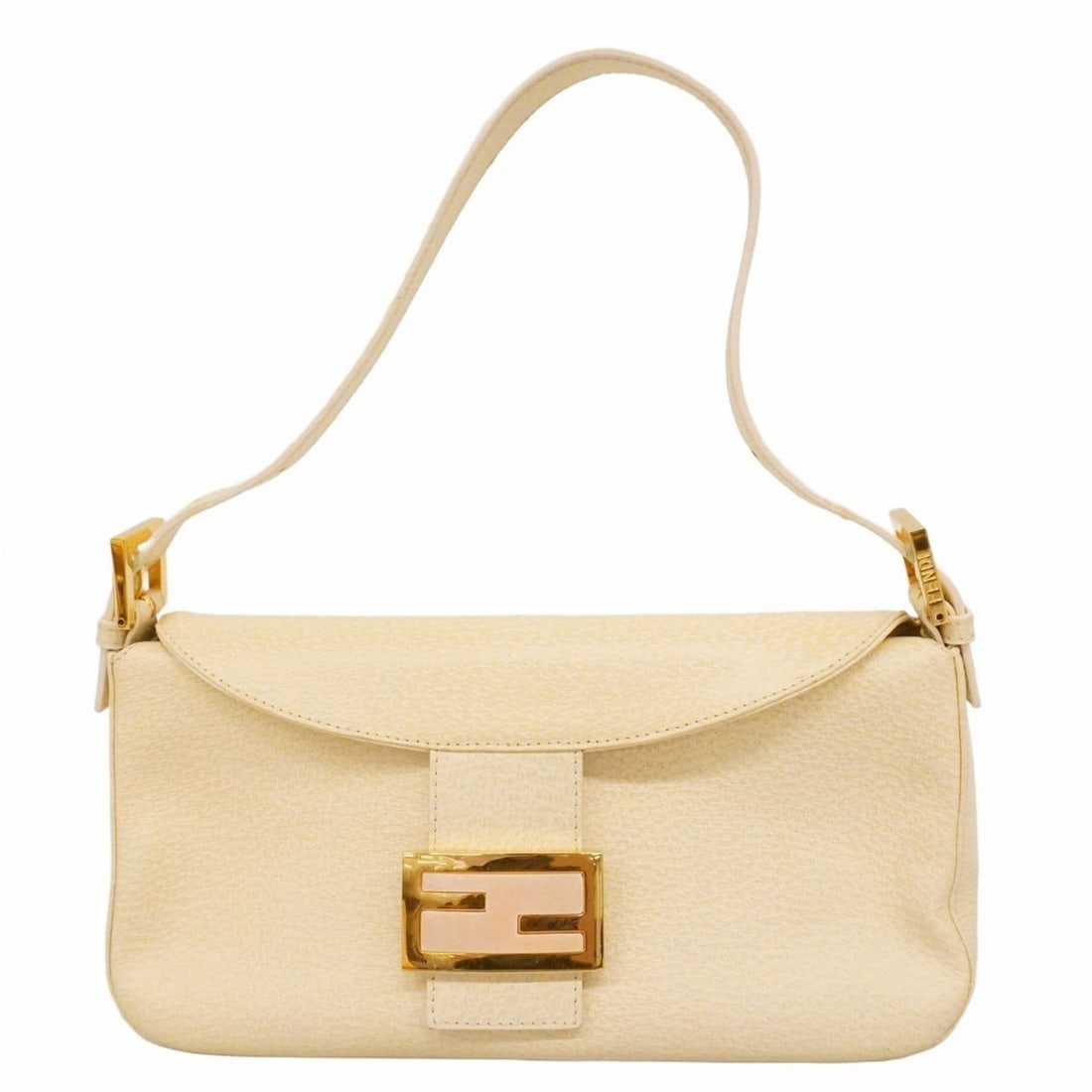 Fendi handbag, leather, beige, women's: --- Catalog ---Category: SizeSize (HxWxD): 15cm x 26.5cm x 8.5cm / 5.9'' x 10.43'' x 3.34''Category: DesignType: HandbagColor: BeigeGender: WomenMaterial: Leather Hardware Color: GoldCategory: General