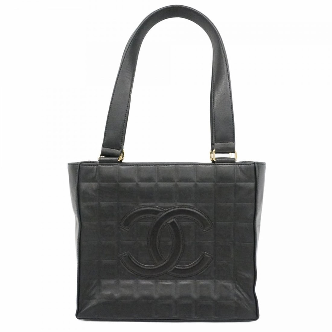 Chanel Chocolate Bar Handbag, Lambskin, Black, Women's: --- Catalog ---Category: SizeSize (HxWxD): 21cm x 24cm x 8cm / 8.26'' x 9.44'' x 3.14''Category: DesignType: HandbagColor: BlackGender: WomenMaterial: Leather Hardware Color: GoldLeather/Fur Type: Lam