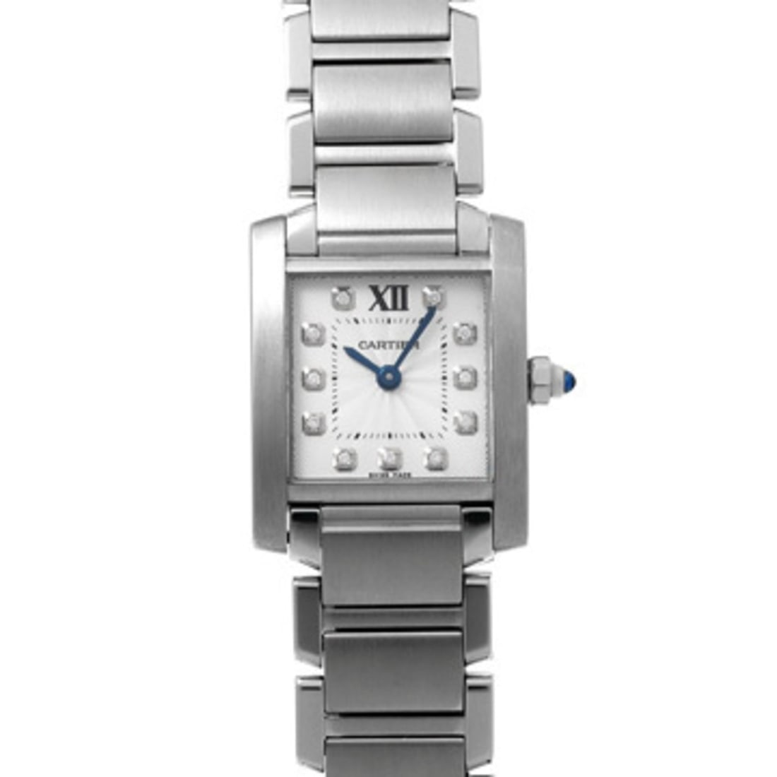 Cartier Tank Française SM 11P Diamond WE110006 Silver Ladies Quartz Watch Used Ginzo: --- Catalog ---Category: SizeWrist Size: 16.5cm / 6.49''Case Diameter: 20mm / 0.79''Category: DesignType: WristwatchGender: WomenColor (Dial): SilverMaterial (Band): Stainless steelMaterial (Case): St