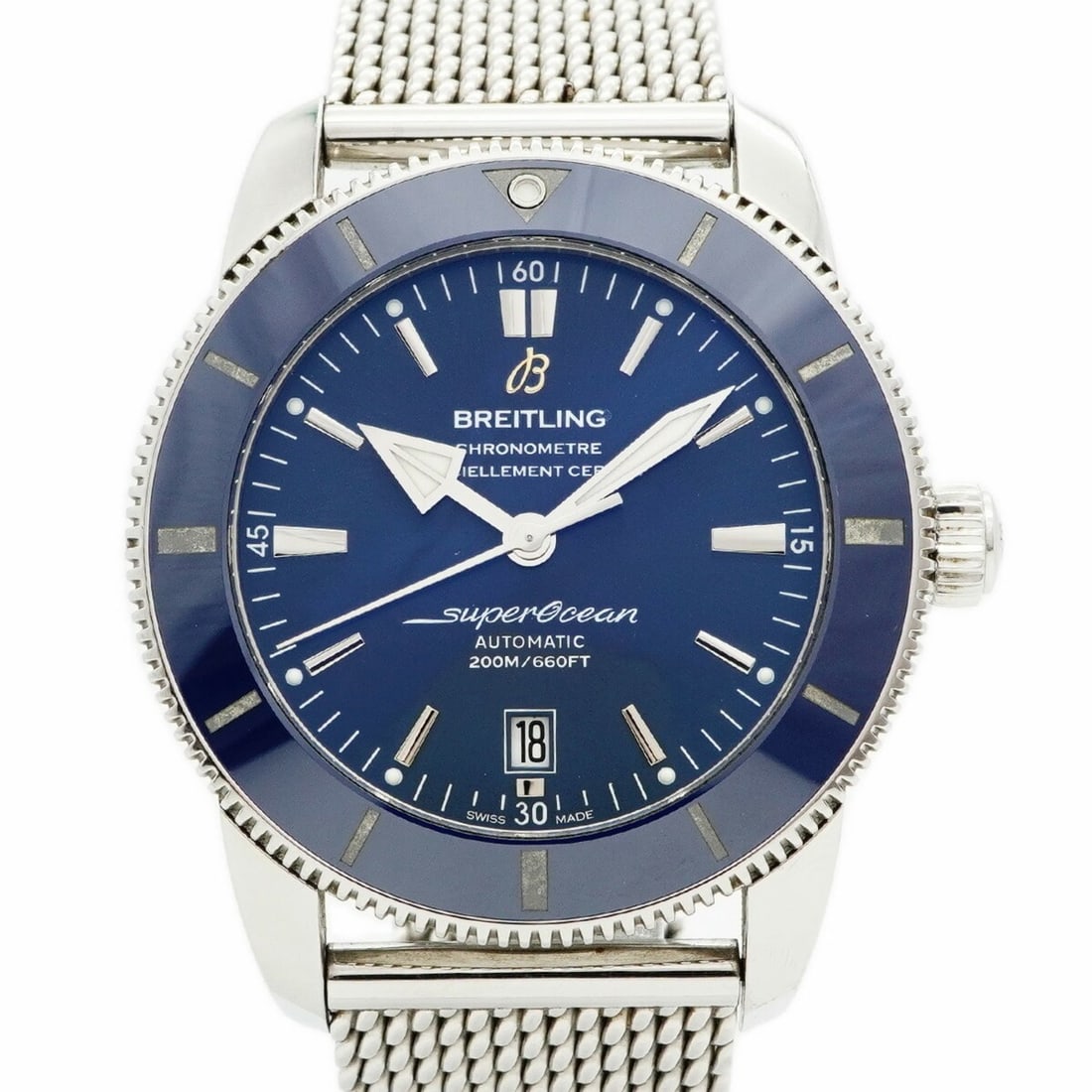 Breitling Superocean AB2020 Navy Dial Men's Watch: --- Catalog ---Category: SizeWrist Size: 18cm / 7.08''Case Diameter: 46mm / 1.81''Category: DesignType: WristwatchGender: MenColor (Dial): NavyMaterial (Band): Stainless steelCategory: GeneralMPN: AB2