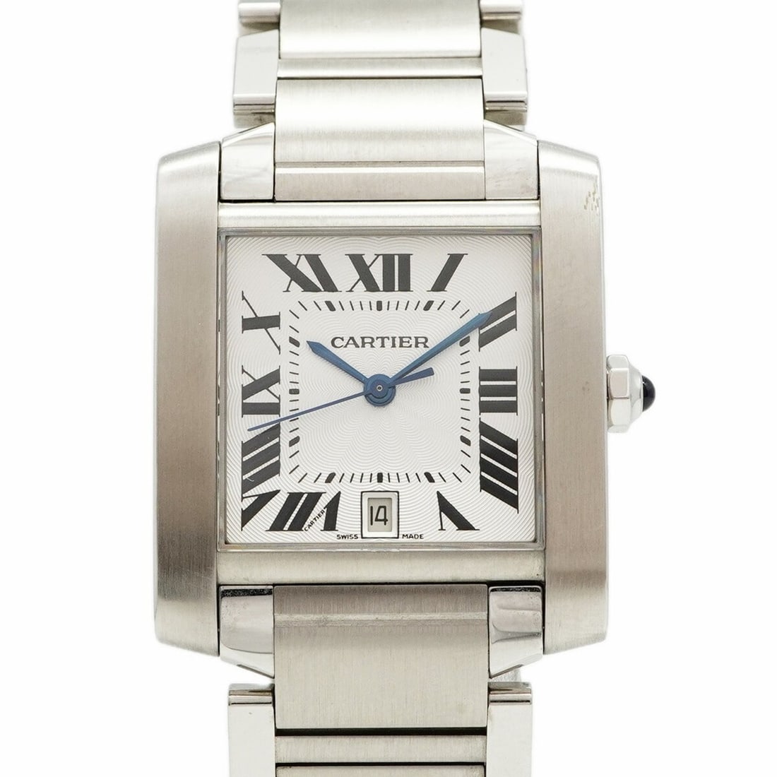 Cartier Tank Française LM W51002Q3 Silver Dial Watch (Men's & Women's): --- Catalog ---Category: SizeWrist Size: 16.5cm / 6.49''Case Diameter: 28.5mm / 1.12''Category: DesignType: WristwatchGender: Men,WomenColor (Dial): SilverMaterial (Band): Stainless steelCategory: Gen