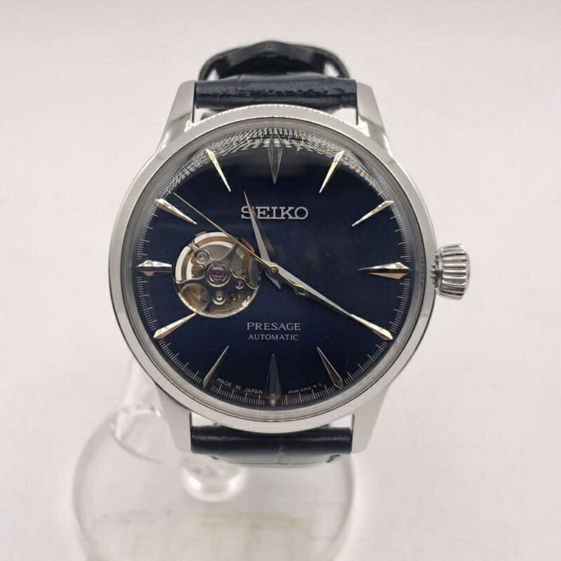 SEIKO PRESAGE SARY155 Watch, Navy: --- Catalog ---Category: SizeWrist Size: 19cm / 7.48''Case Diameter: 40mm / 1.57''Category: DesignType: WristwatchGender: MenCategory: GeneralMPN: SARY155Brand: SeikoCountry of Origin: Japan--- Item L