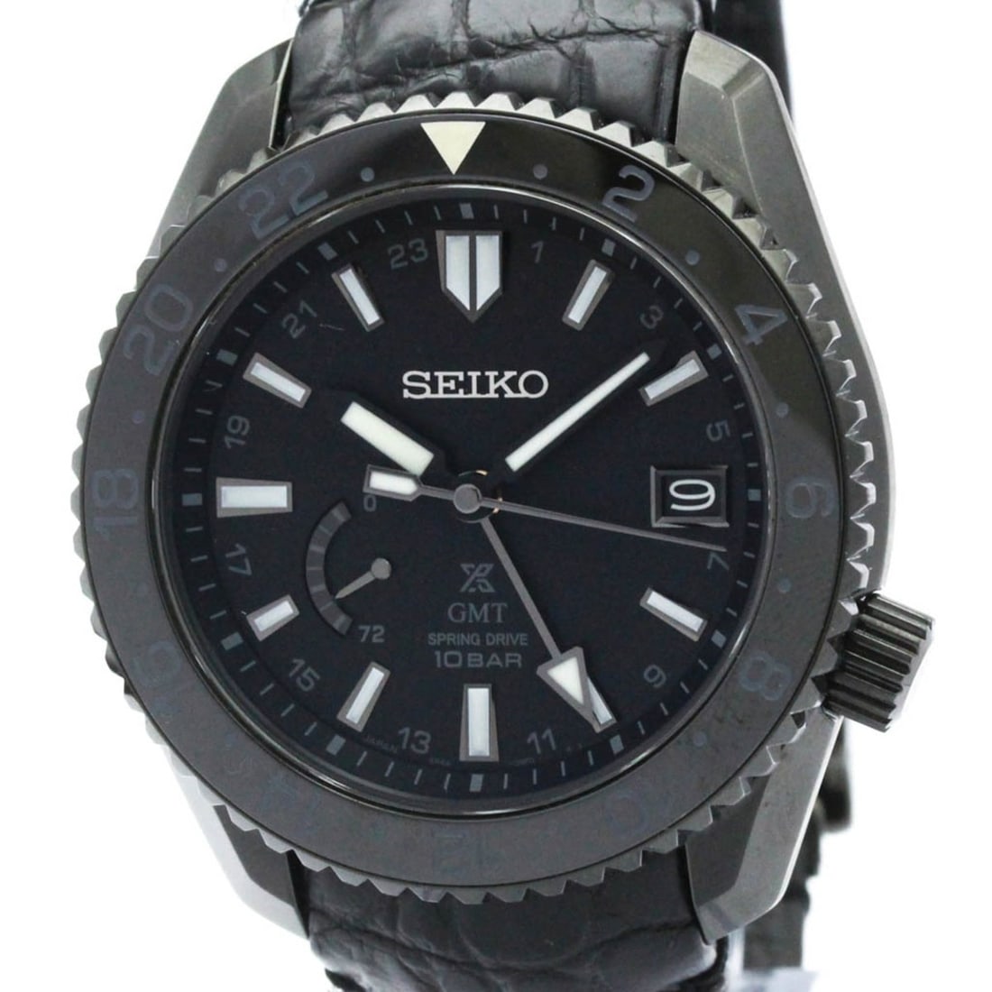 SEIKO Prospex Black Edition Spring Drive Titanium Watch SBDB025(5R66-0BR0): --- Catalog ---Category: SizeCase Diameter: 45mm / 1.77''Category: DesignType: WristwatchStyle: SportGender: MenMaterial (Band): LeatherMaterial (Case): TitaniumCategory: GeneralLine: ProspexBrand: Se