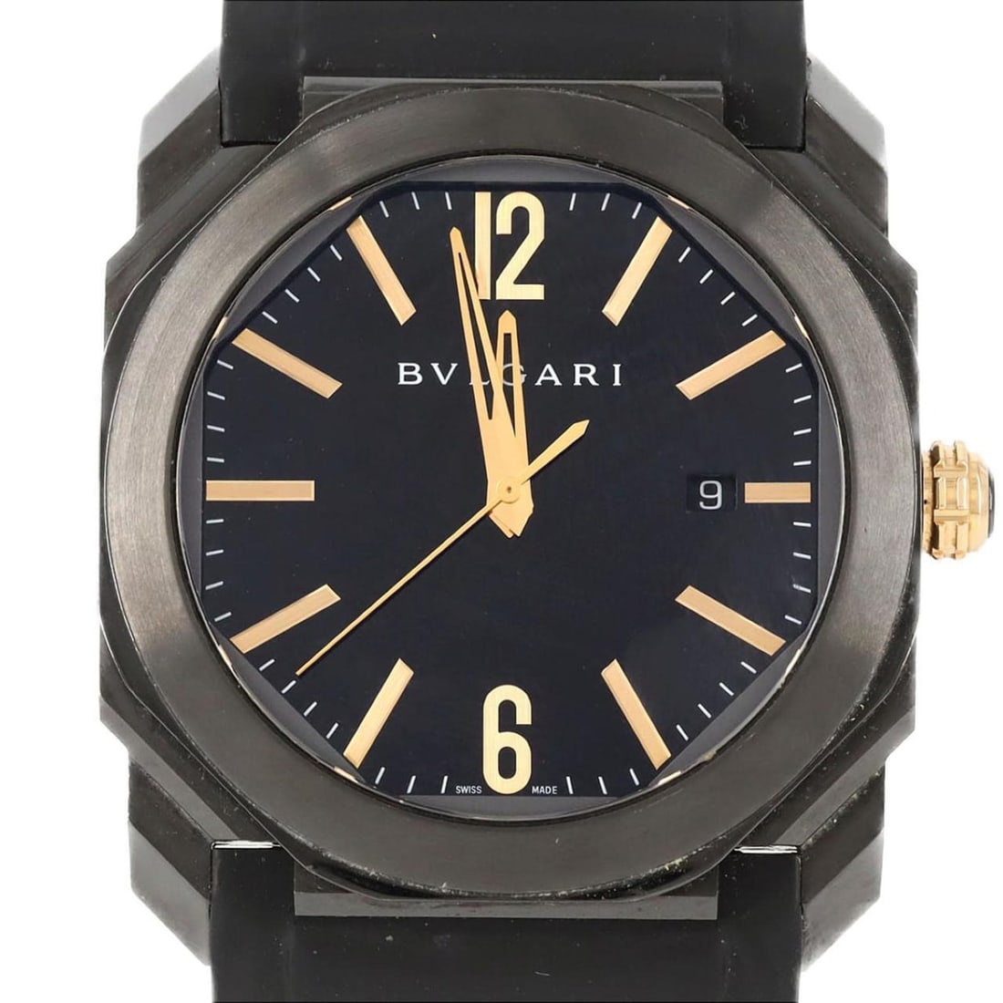 Bulgari Octo Ultranero DLC BGO41S BGO41BBSVD Stainless Steel Automatic Watch: --- Catalog ---Category: SizeCase Diameter: 41mm / 1.61''Category: DesignType: WristwatchGender: MenColor (Dial): BlackMaterial (Band): RubberMaterial (Case): Stainless steelCategory: GeneralMPN: BGO4