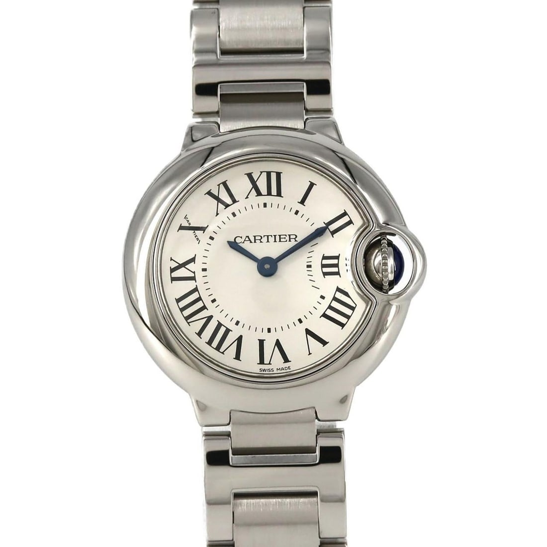 Cartier Ballon Bleu SM W69010Z4 SS Quartz Watch: --- Catalog ---Category: SizeWrist Size: 14.5cm / 5.7''Case Diameter: 28mm / 1.1''Category: DesignType: WristwatchGender: WomenColor (Dial): SilverMaterial (Band): Stainless steelMaterial (Case): Stai