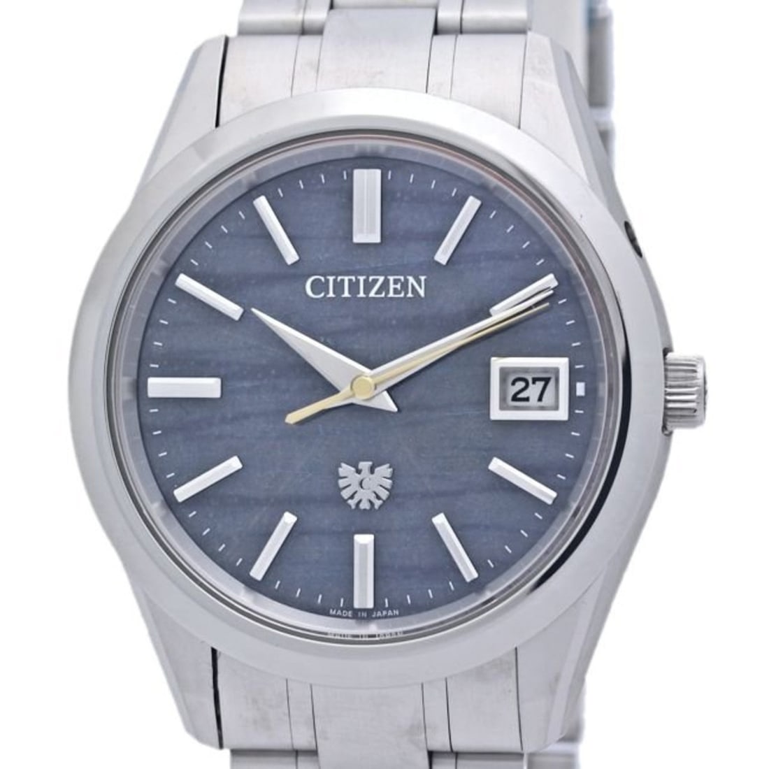 CITIZEN The Citizen AQ4100-65L Men's Titanium Solar Watch with Indigo-Dyed Washi Dial (40289): --- Catalog ---Category: SizeWrist Size: 20cm / 7.87''Case Diameter: 38mm / 1.5''Category: DesignType: WristwatchGender: MenColor (Dial): BlueMaterial (Band): TitaniumMaterial (Case): TitaniumCategory
