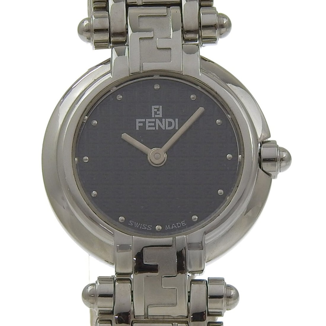 Fendi Olologi Women's Watch, 750L Stainless Steel, Quartz Movement, Analog Display, Black Dial: --- Catalog ---Category: SizeWrist Size: 15.5cm / 6.1''Case Diameter: 25mm / 0.98''Category: DesignType: WristwatchGender: WomenColor (Dial): BlackMaterial (Band): Stainless steelMaterial (Case): Stai