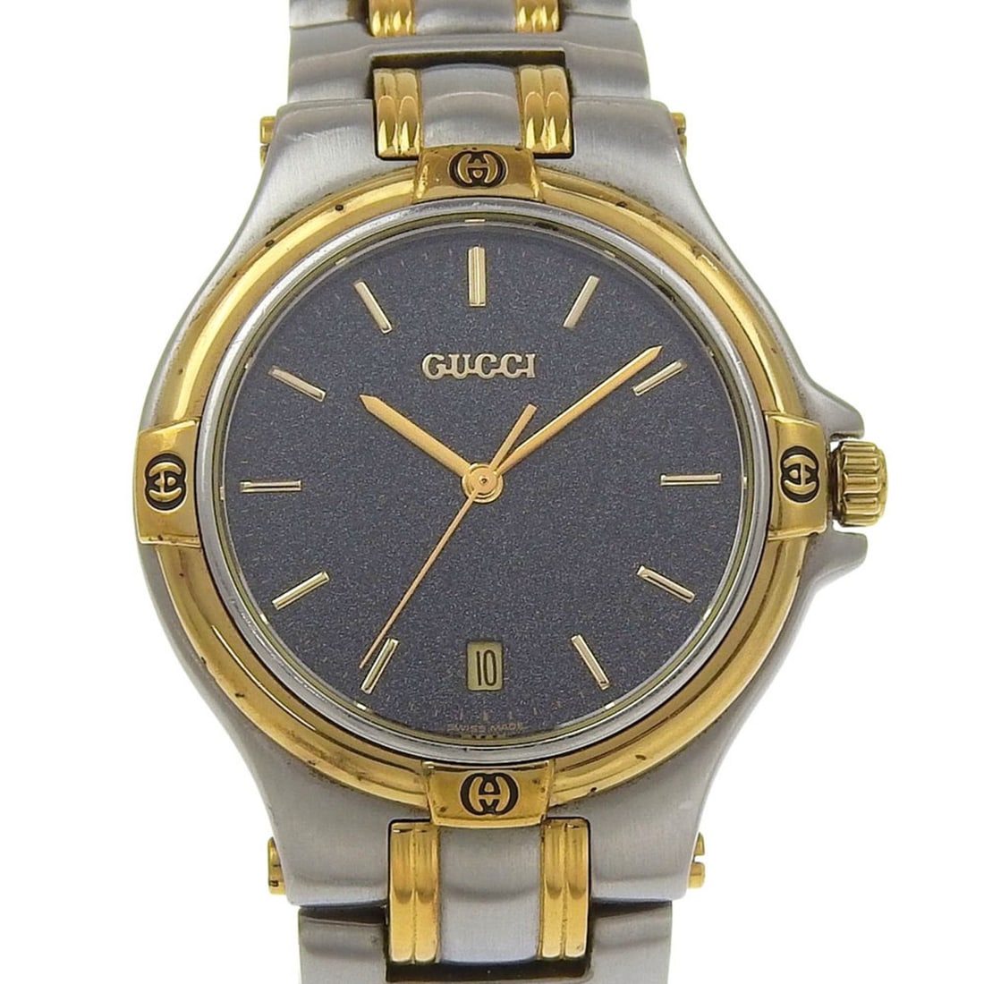 Gucci Men's 9040M Stainless Steel Quartz Watch with Analog Display and Black Dial: --- Catalog ---Category: SizeWrist Size: 20cm / 7.87''Case Diameter: 35mm / 1.38''Category: DesignType: WristwatchGender: MenColor (Dial): BlackMaterial (Band): Stainless steelMaterial (Case): Stainle