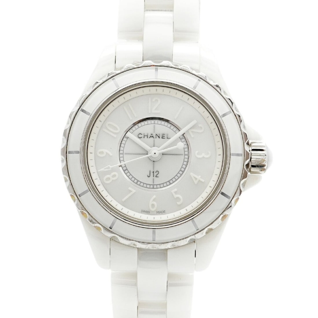 Chanel J12 Phantom H3705 White Dial Women's Watch: --- Catalog ---Category: SizeWrist Size: 14cm / 5.51''Case Diameter: 28.8mm / 1.13''Category: DesignType: WristwatchGender: WomenColor (Dial): WhiteMaterial (Band): CeramicCategory: GeneralMPN: H3705B