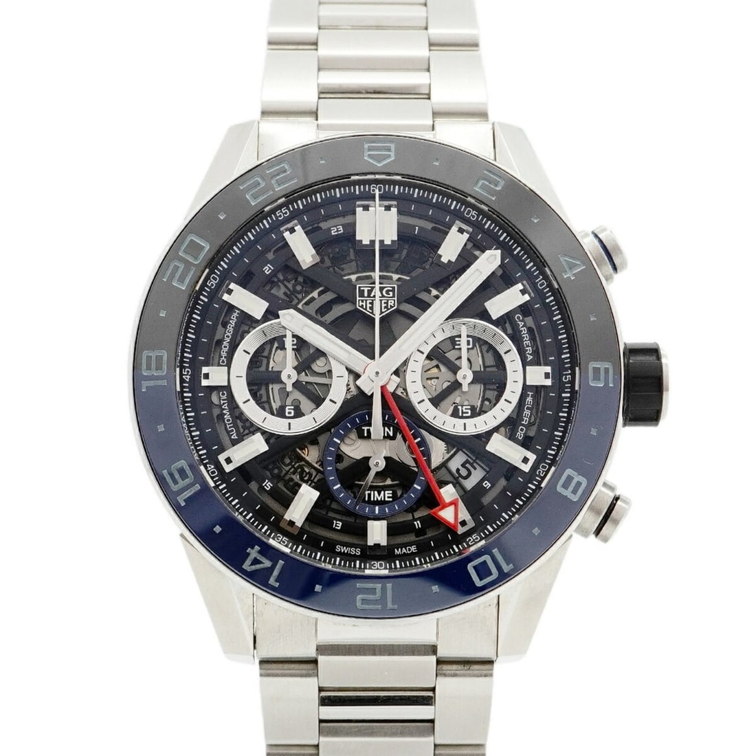 TAG Heuer Carrera CBG2A1Z Skeleton Dial Men's Watch: --- Catalog ---Category: SizeWrist Size: 20.5cm / 8.07''Case Diameter: 45.8mm / 1.8''Category: DesignType: WristwatchGender: MenMaterial (Band): Stainless steelCategory: GeneralMPN: CBG2A1ZBrand: Tag