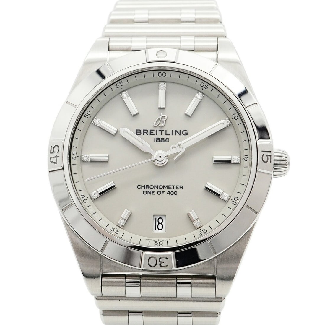 Breitling Chronomat A10380 Gray Dial Watch for Men and Women: --- Catalog ---Category: SizeWrist Size: 14.5cm / 5.7''Case Diameter: 35.9mm / 1.41''Category: DesignType: WristwatchGender: Men,WomenColor (Dial): GrayMaterial (Band): Stainless steelCategory: Genera