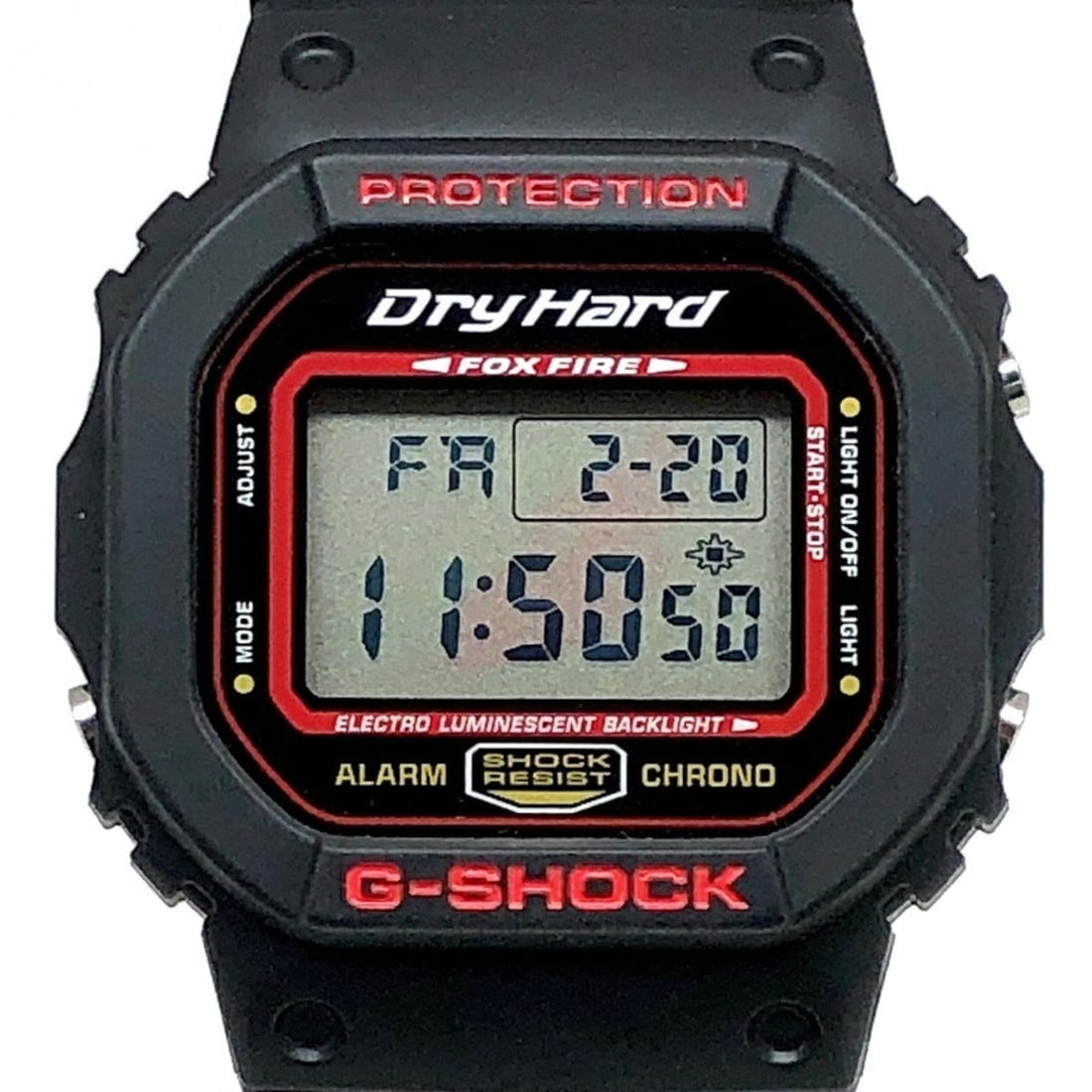 Casio G-SHOCK DW-5600VT MINTIA DryHard Collaboration Model Watch in Black Fire EL. Not for sale.: --- Catalog ---Category: Category: DesignType: WristwatchColor: Black, Red colorGender: MenDisplay: DigitalColor (Dial): Black, Red colorMaterial (Band): ResinCategory: GeneralLine: G-ShockBrand: Casi
