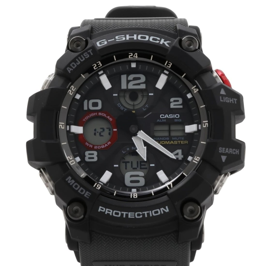 CASIO GSHOCK MASTER OF G LAND MUDMASTER GWG1001A8JF Men's Watch, Black Resin, Stainless Steel: --- Catalog ---Category: SizeWrist Size: 21cm / 8.26''Case Diameter: 54.9mm / 2.16''Category: DesignType: WristwatchGender: Men,WomenColor (Dial): BlackMaterial (Case): Stainless steelCategory: Genera