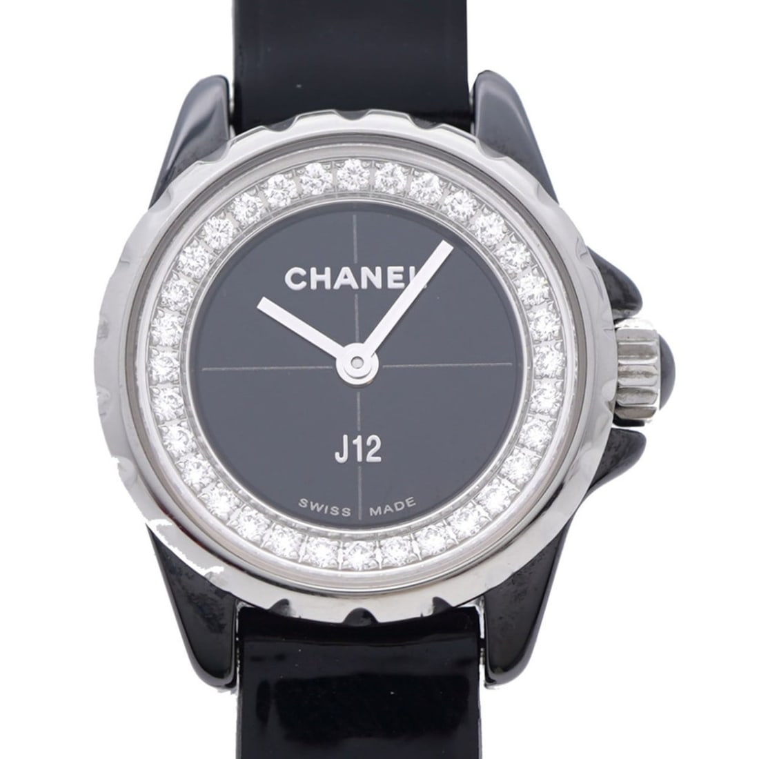 CHANEL J12 Diamond Bezel with Glove, Limited Edition H4663 Quartz Watch, Ceramic, Diamond, Patent: --- Catalog ---Category: SizeWrist Size: 14cm - 17.5cm / 5.51'' - 6.88''Case Diameter: 19mm / 0.75''Category: DesignType: WristwatchGender: WomenColor (Dial): BlackMaterial (Band): Ceramic, LeatherMat