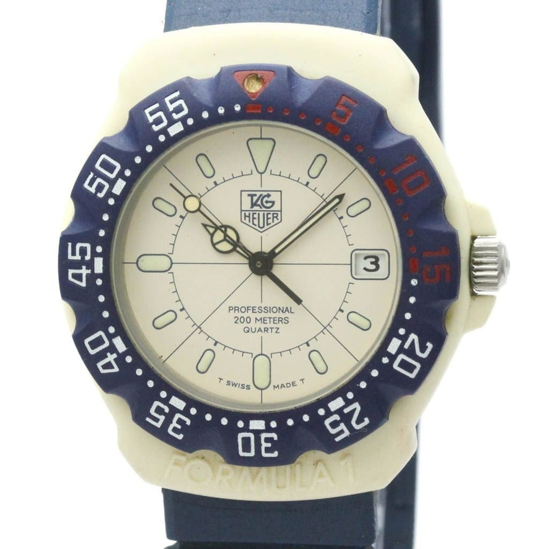 TAG HEUER Formula 1 Quartz Stainless Steel Mid Size Watch 387.513: --- Catalog ---Category: SizeCase Diameter: 35mm / 1.38''Category: DesignType: WristwatchStyle: SportGender: BoysColor (Dial): GrayMaterial (Band): RubberMaterial (Case): Stainless steelCategory: Gene