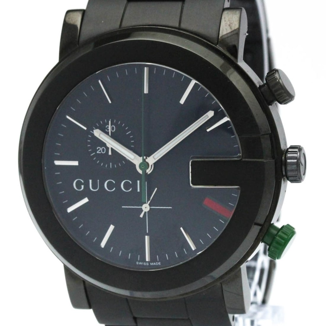 GUCCI G-Chrono Stainless Steel Quartz Mens Watch YA101331: --- Catalog ---Category: SizeCase Diameter: 44mm / 1.73''Category: DesignType: WristwatchStyle: SportGender: MenColor (Dial): BlackMaterial (Band): Stainless steelMaterial (Case): Stainless steelCateg