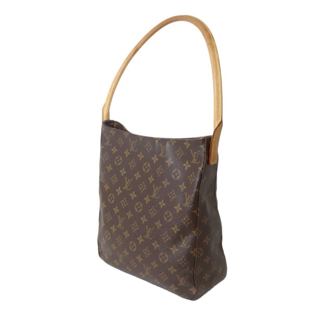 LOUIS VUITTON Looping GM Shoulder Bag, Monogram Brown, M51145 DU0022: --- Catalog ---Category: SizeSize (HxWxD): 31cm x 30cm x 10cm / 12.2'' x 11.81'' x 3.93''Category: DesignType: Shoulder bagColor: BrownGender: WomenCategory: GeneralBrand: Louis Vuitton--- Item List -