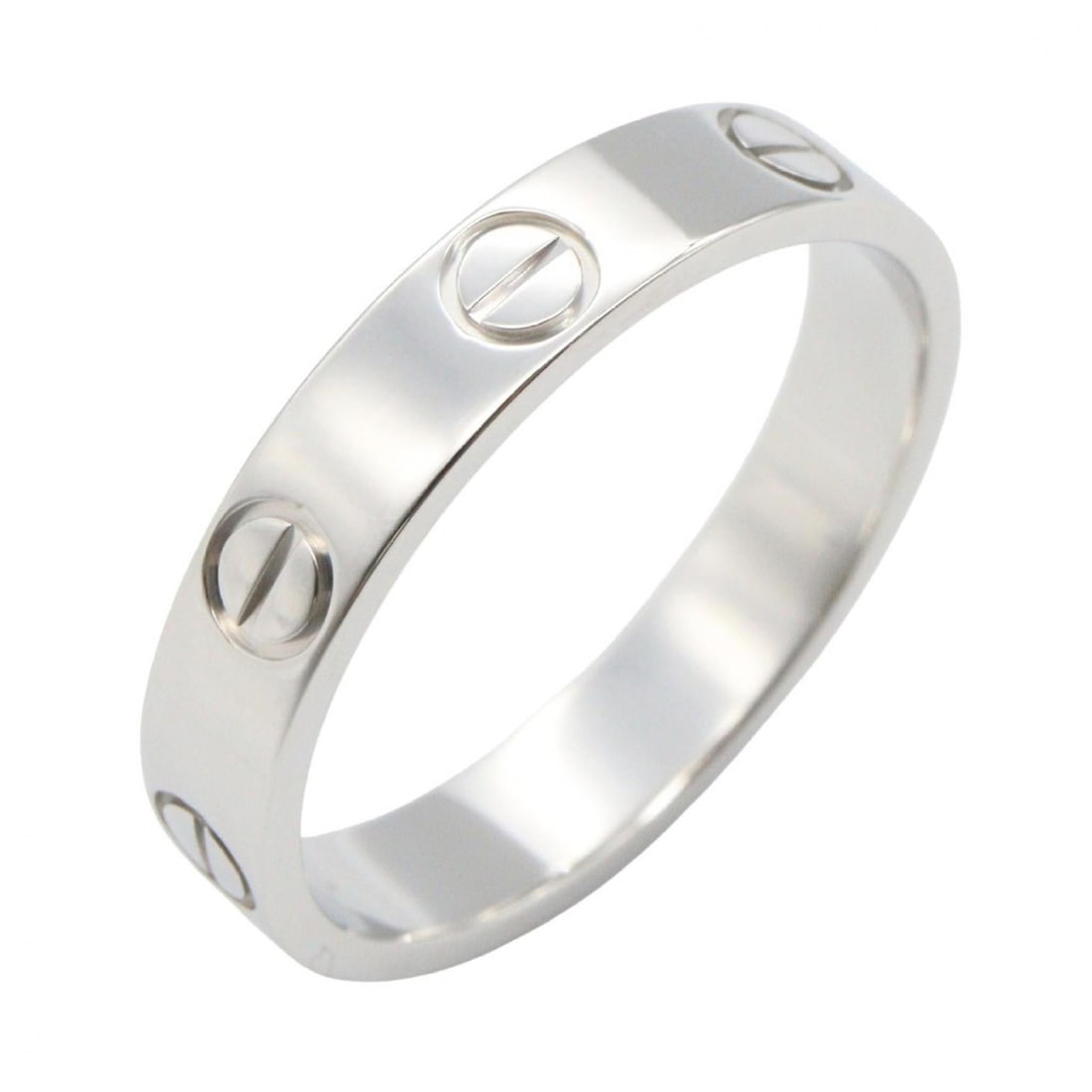 Cartier Mini Love Ring, Platinum 950, Silver Tone, B4085100: --- Catalog ---Category: SizeJP Size: 11US Size: 6Category: DesignType: Band ringColor: SilverGender: WomenMaterial: Platinum 950Category: GeneralMPN: B4085100Brand: Cartier--- Item List ---Section: C