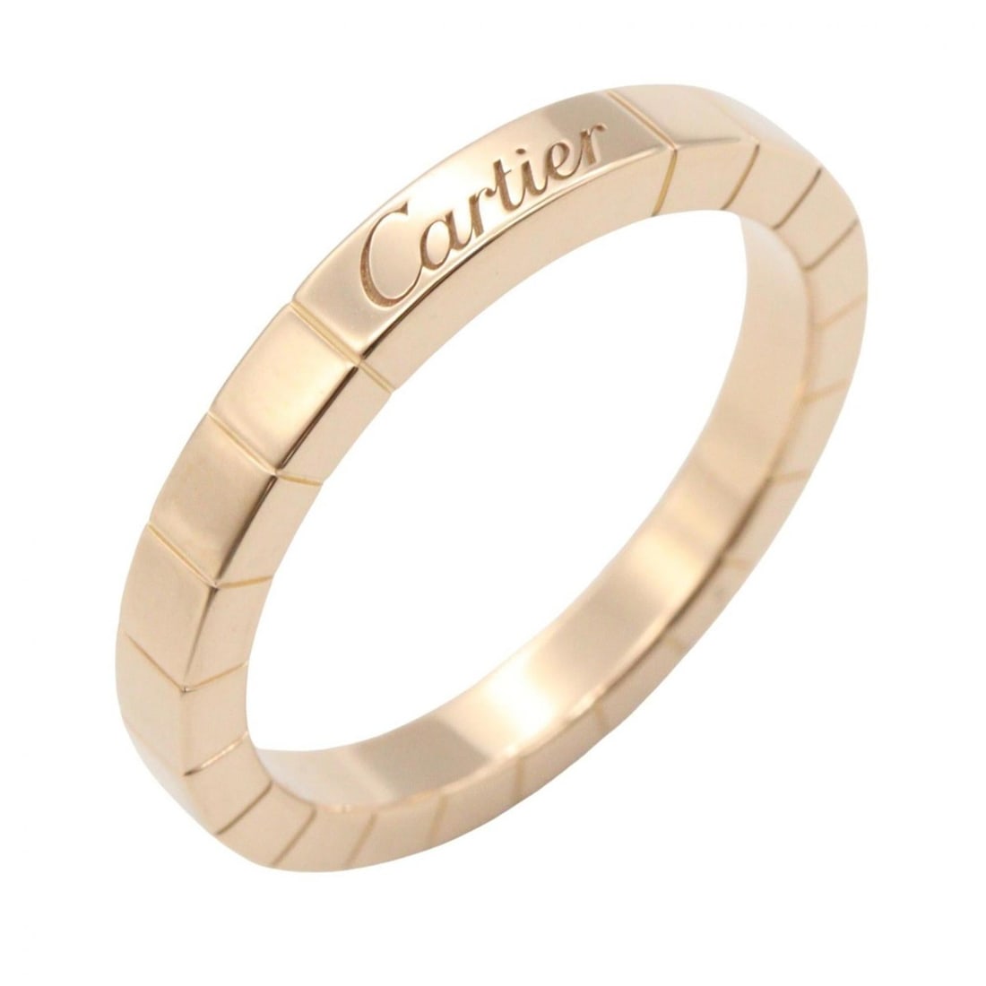 Cartier Lanieres Ring, 18K Pink Gold (PG), Men's/Women's, Tone: --- Catalog ---Category: SizeJP Size: 17.5US Size: 8.5Category: DesignType: Band ringColor: Pink goldGender: Men,WomenMaterial: Pink gold (18K)Category: GeneralBrand: Cartier--- Item List ---Section: