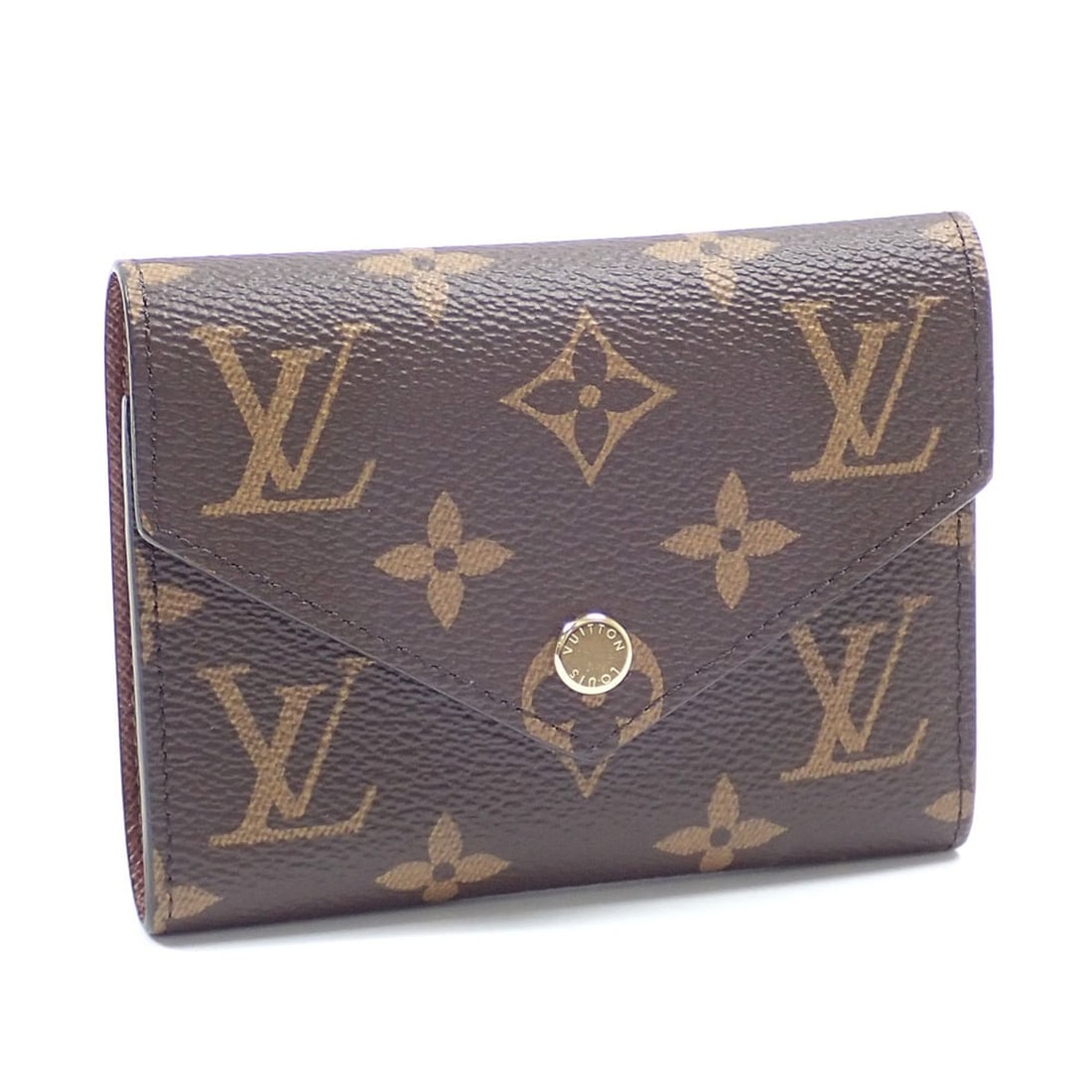 Louis Vuitton Tri-fold Wallet Monogram Portefeuille Victorine Women's M62472: --- Catalog ---Category: SizeSize (HxWxD): 9.5cm x 12cm x 2.5cm / 3.74'' x 4.72'' x 0.98''Category: DesignType: Wallet (tri-fold)Color: MonogramGender: WomenMaterial: Monogram Category: GeneralMPN: M6