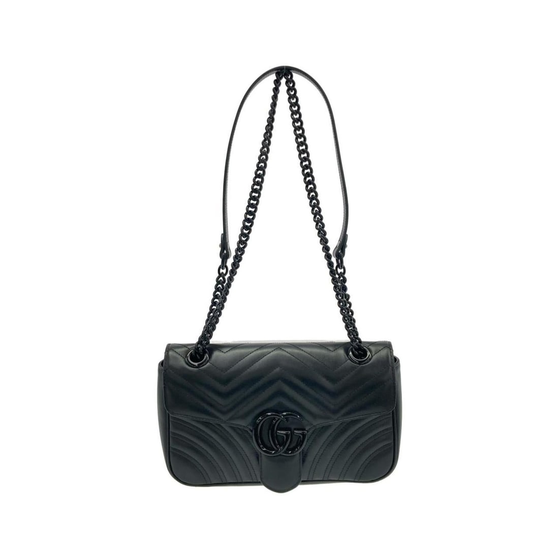 Gucci GG Marmont 443497 DTDFV Shoulder Bag: --- Catalog ---Category: SizeWeight: 590g / 1.3lb.Size (HxWxD): 16cm x 25cm x 16.5cm / 6.29'' x 9.84'' x 6.49''Strap Length: 67cm / 26.37''Category: DesignType: Shoulder bagColor: BlackGender: